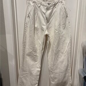 Abercrombie & Fitch Cream Curve Love High Rise Pants Size 6